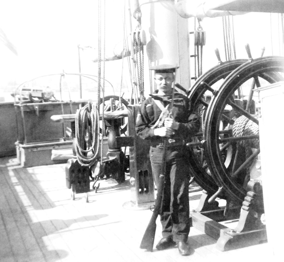 USS Boston in port, Captain of the Fore-Tops, 1888 (18317056648)