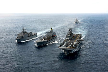 USS Bonhomme Richard, Replenishment at sea 150311-N-RU971-189