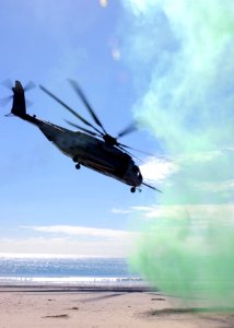 US Navy 090719-N-0120A-044 An MH-53E Sea Stallion helicopter, assigned to the Air Combat Element of the 31st Marine Expeditionary Unit, embarked aboard the forward-deployed amphibious assault ship USS Essex (LHD 2) takes off