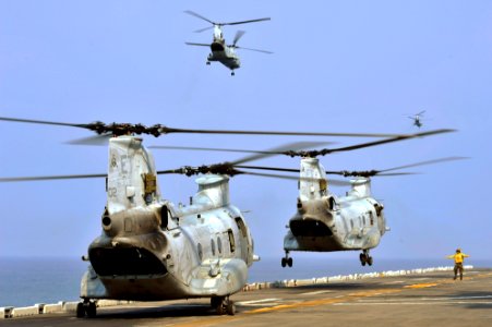 USS Bonhomme Richard conducts flight operations. (8476539118)