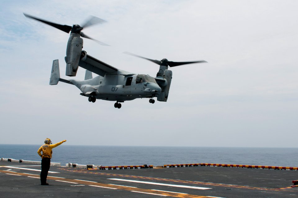 USS Bonhomme Richard conducts flight operations. (17985617193)