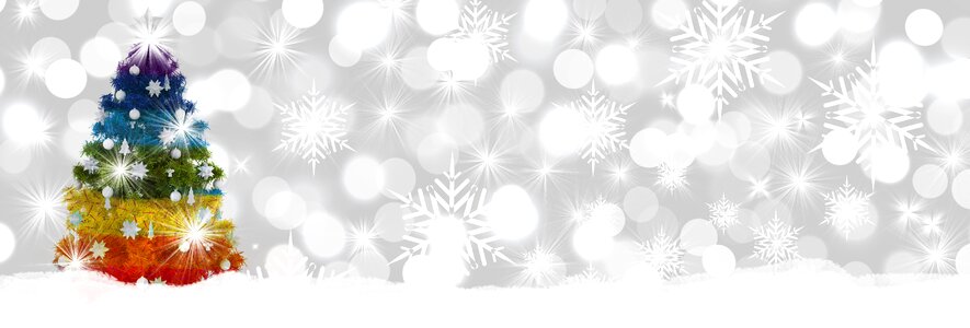 Winter christmas time background photo