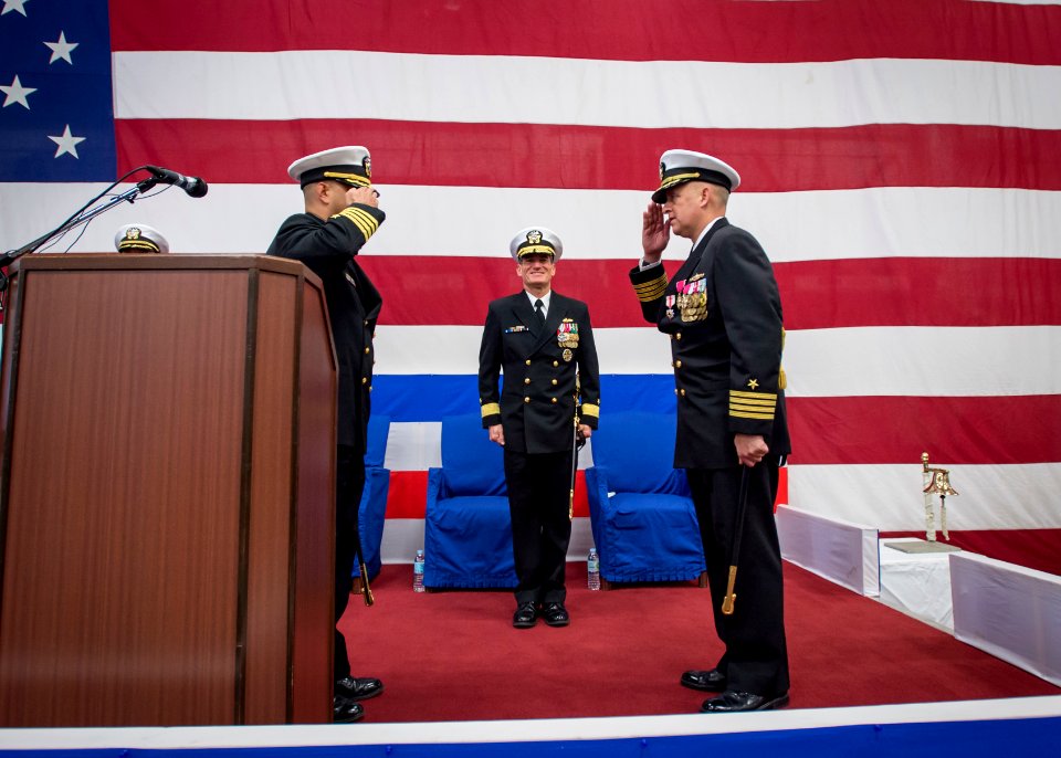 USS Bonhomme Richard (LHD 6) PHIBRON 11 Change of Command 170109-N-TH560-383