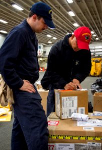 USS Bonhomme Richard (LHD 6) S-8 Supply Parts Pick-up 161128-N-XT039-081