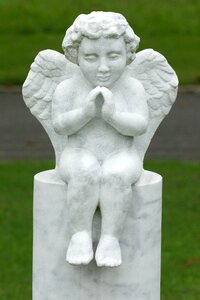 Cemetery guardian angel art photo