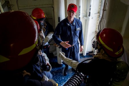 USS Bonhomme Richard (LHD 6) General Quarters Drill 161201-N-AY934-192