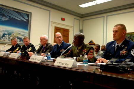 US Navy 090722-N-9818V-051 Master Chief Petty Officer of the Navy (MCPON) Rick West testifies before the House Armed Services Committee, Subcommittee on Military Personnel at the Rayburn House Office Building