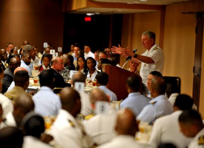 US Navy 090721-N-8273J-085 Chief of Naval Operations (CNO) Adm. Gary Roughead delivers remarks during the National Naval Officer's Association Navy Day luncheon