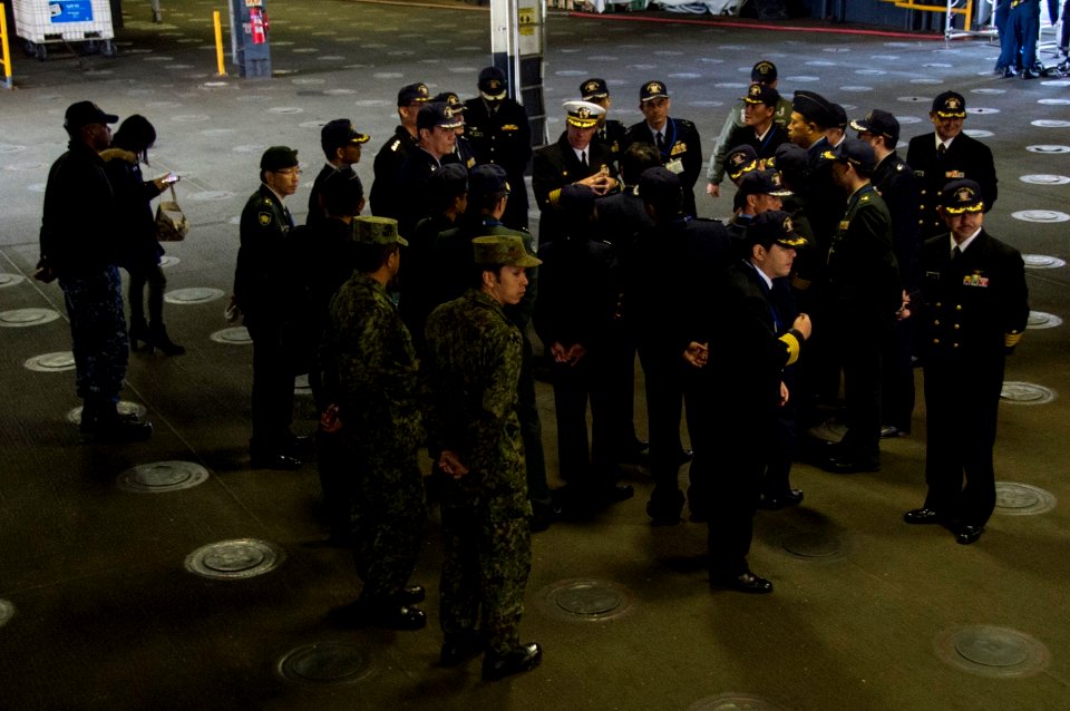 USS Bonhomme Richard (LHD 6) Japan Self-Defense Force Joint Staff College Tour 161208-N-AY934-123