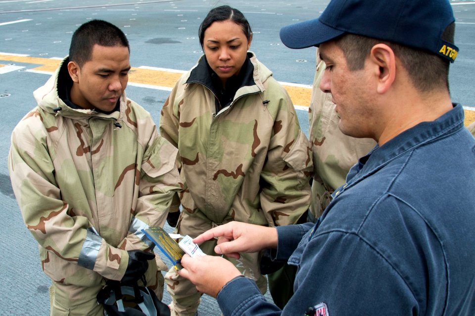 USS Bonhomme Richard (LHD 6) Cahemical, Biological, Radiological Drill 161130-N-AY934-182