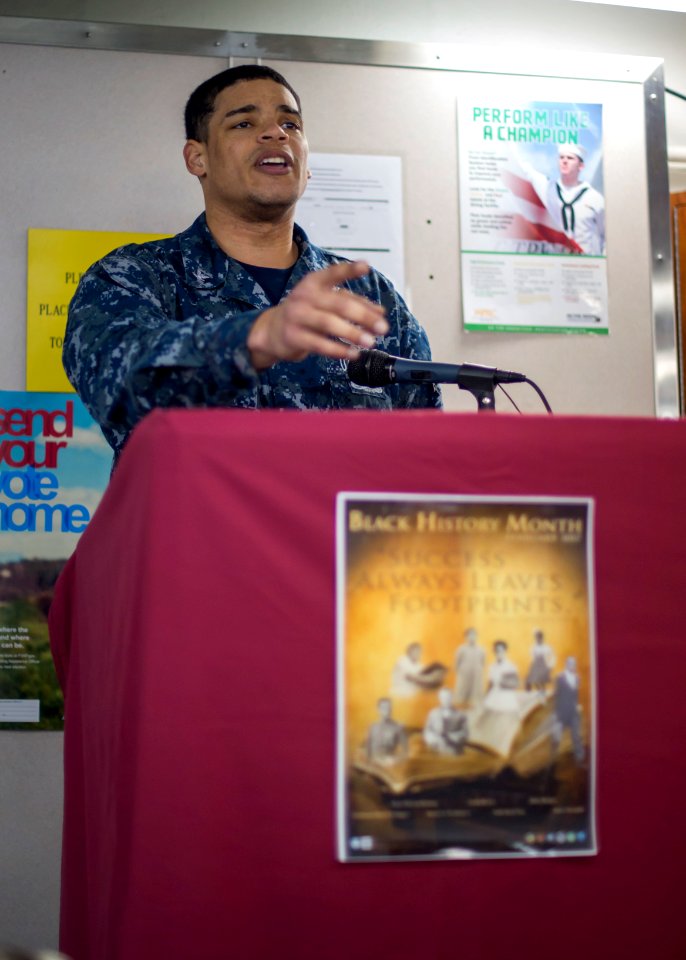 USS Bonhomme Richard (LHD 6) African American-Black History Month Celebration 170217-N-TH560-080