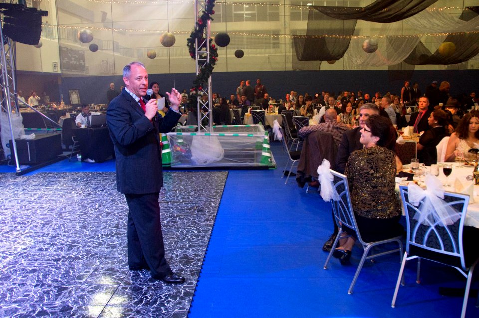 USS Bonhomme Richard (LHD 6) command holiday party 2016 161208-N-XK809-402