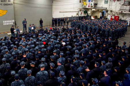 USS Bonhomme Richard (LHD 6) Frocking Ceremony 161202-N-AY934-081