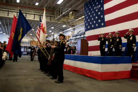 USS Bonhomme Richard (LHD 6) Amphibious Squadron (PHIBRON) 11 Change of Command Ceremony 170109-N-XT039-202