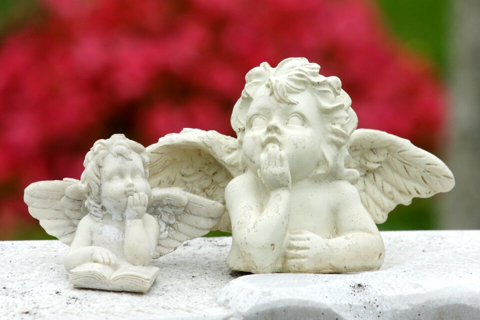 Cemetery guardian angel art
