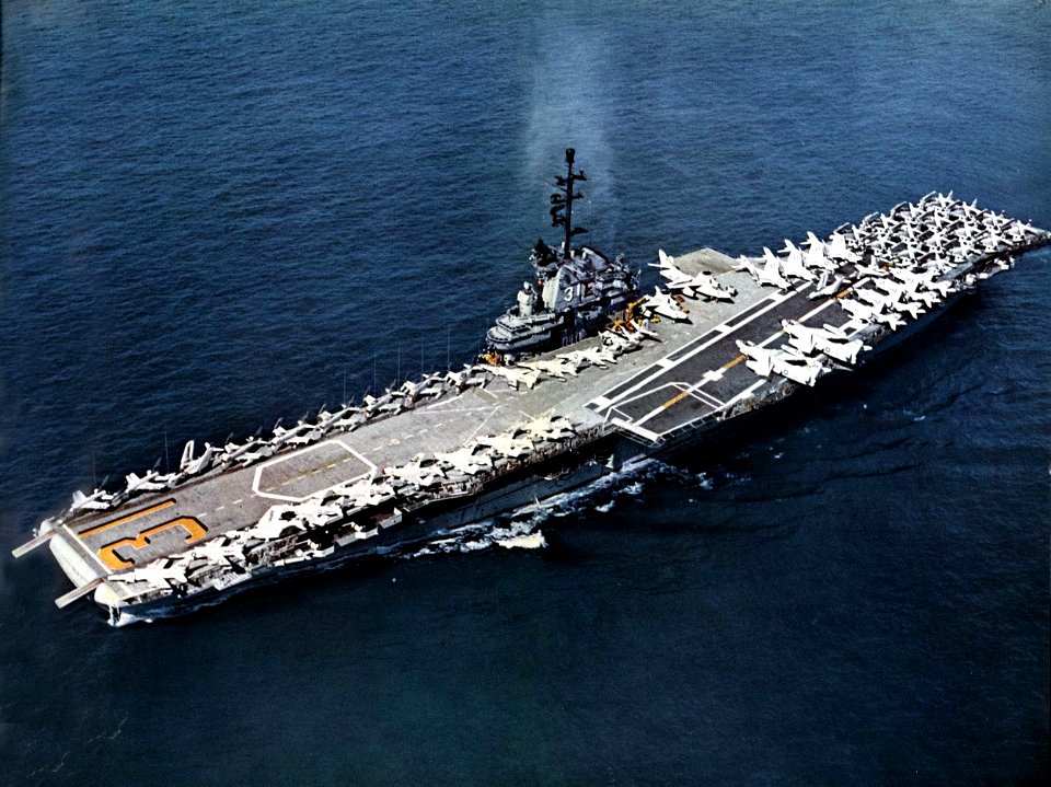 USS Bon Homme Richard (CVA-31) underway at sea c1959