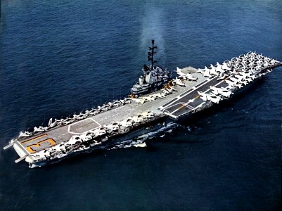 USS Bon Homme Richard (CVA-31) underway at sea c1959