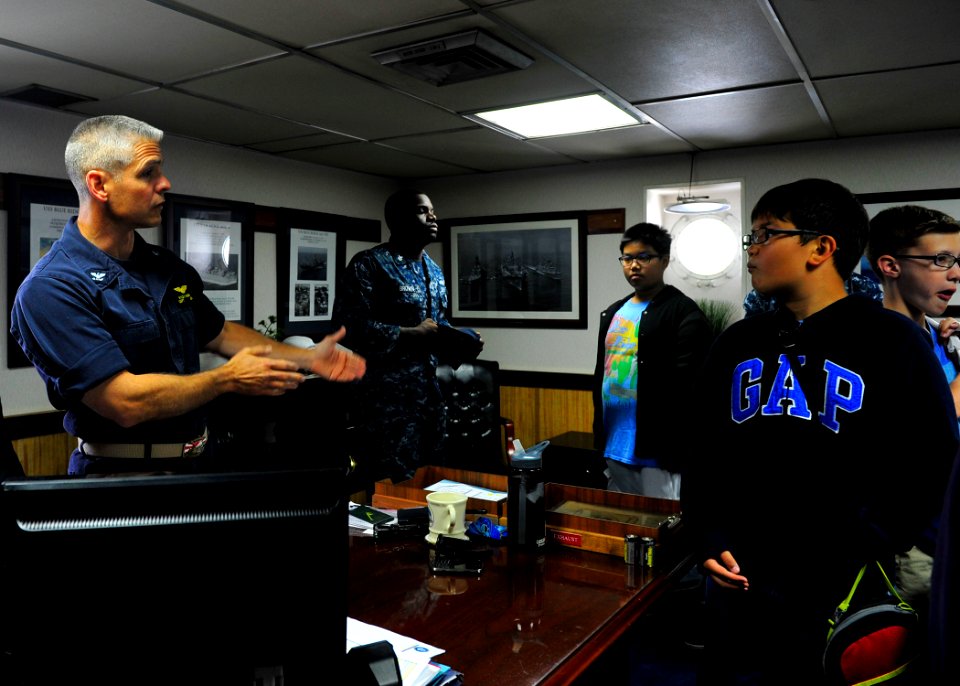 USS Blue Ridge ship tour 150608-N-NM917-018