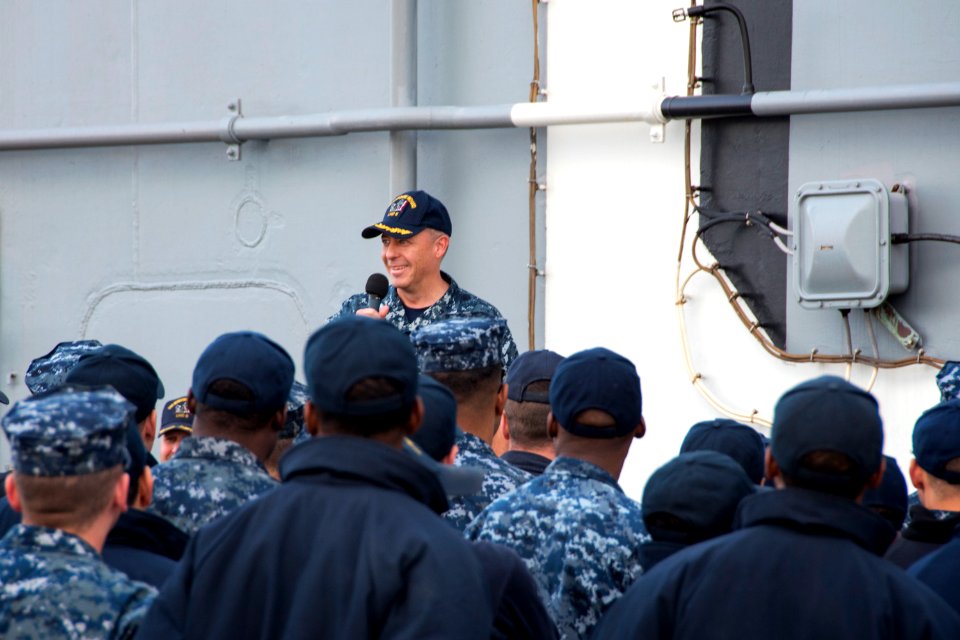 USS Bonhomme Richard (LHD 6) all hands call 161109-N-XK809-014