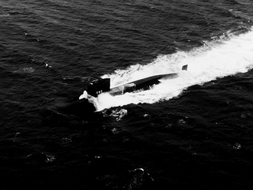 USS Bonefish (SS-582) underway in Pacific Ocean on 7 July 1969 (USN 1140662)