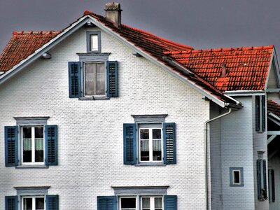 Old buildings shutters house