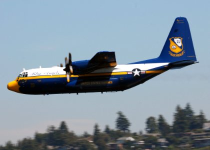 US Navy 090801-N-4649C-002 The C-130T Hercules from the Blue Angels, also known as