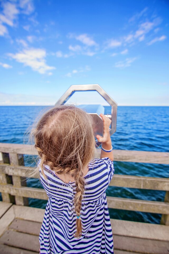 Nature sky girl