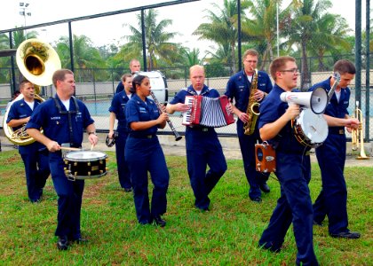 US Navy 090807-N-5207L-301 The U.S. 7th Fleet Dixieland Band performs for members of the Royal Brunei Armed Forces and U.S. Sailors and Marines during a Cooperation Afloat Readiness and Training (CARAT) Brunei 2009 sports day photo