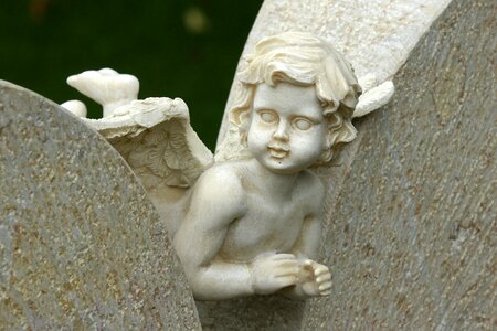 Cemetery guardian angel art