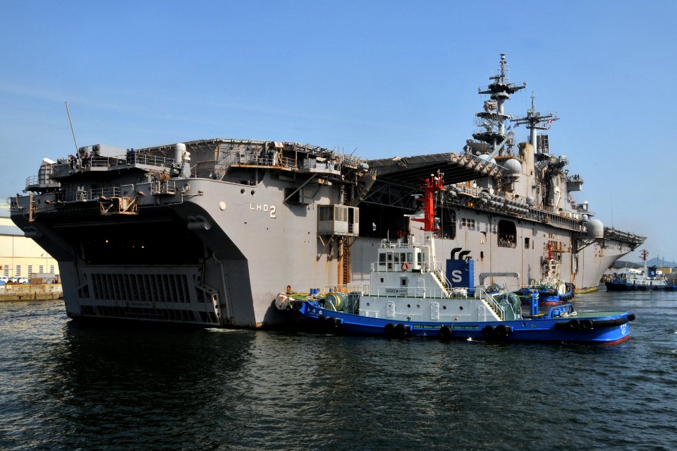 US Navy 090818-N-0807W-325 The amphibious assault ship USS Essex (LHD 2) returns to Fleet Activities Sasebo after completing a summer patrol