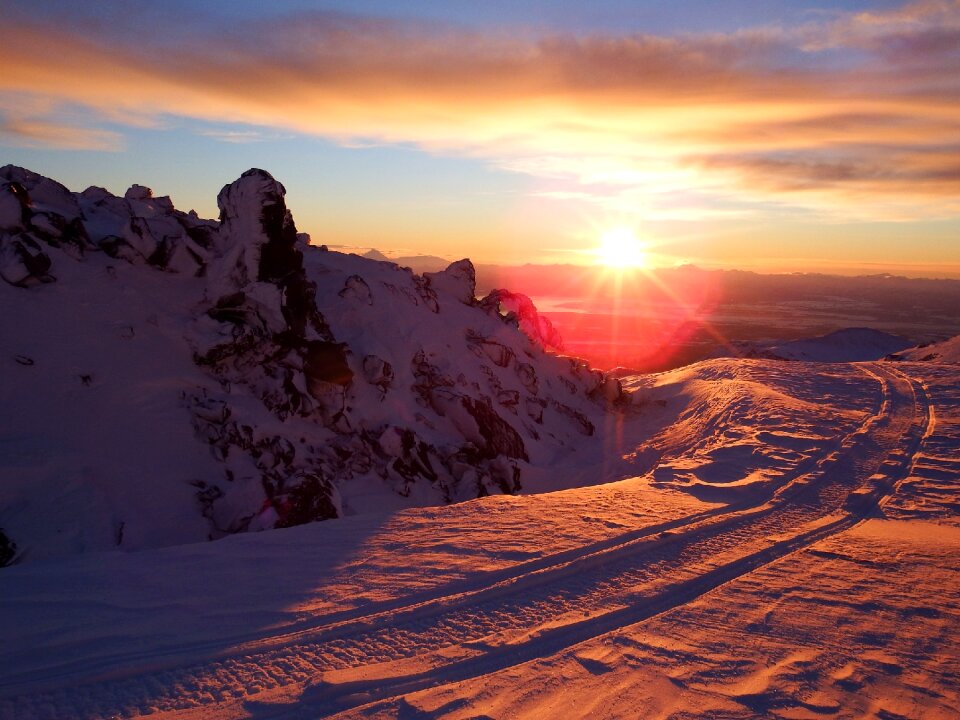Sky mountains landscape