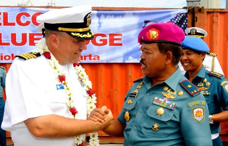 USS Blue Ridge arrives in Indonesia