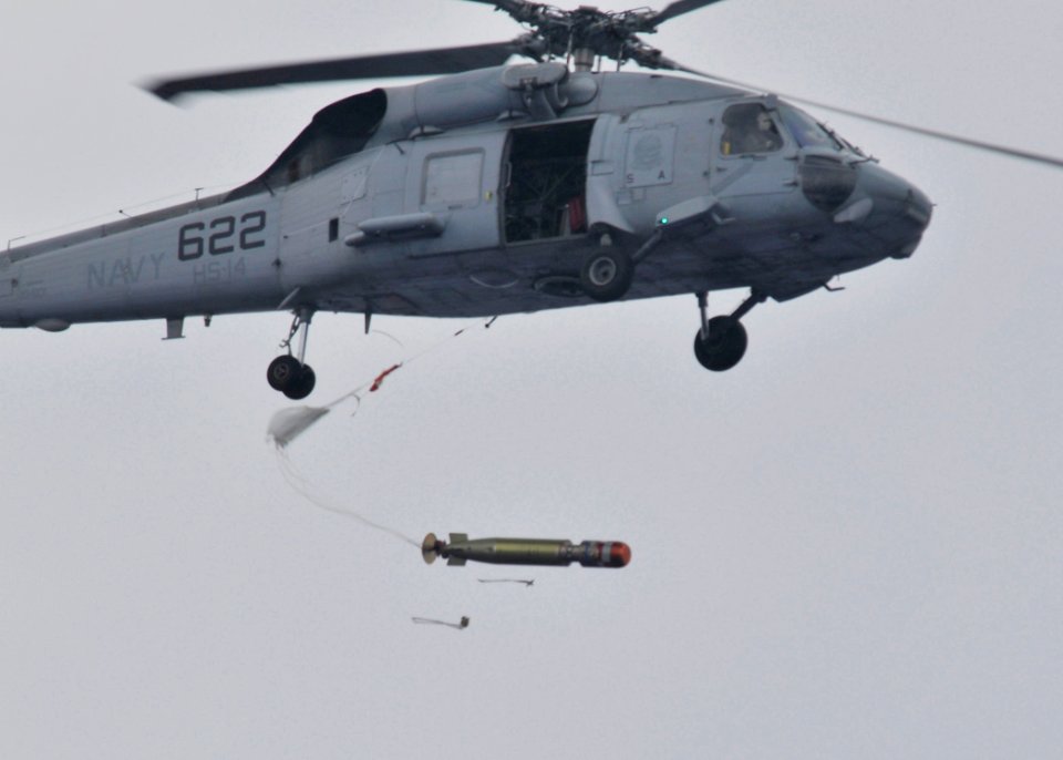 US Navy 090828-N-2638R-001 An SH-60F Sea Hawk Helicopter assigned to the