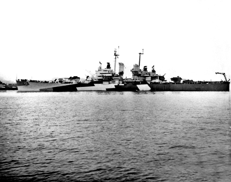 USS Birmingham (CL-62) off the Mare Island Naval Shipyard, 7 February 1944