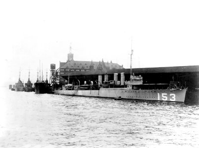 USS Bernadou (DD-153) at Hamburg, Germany, in 1919