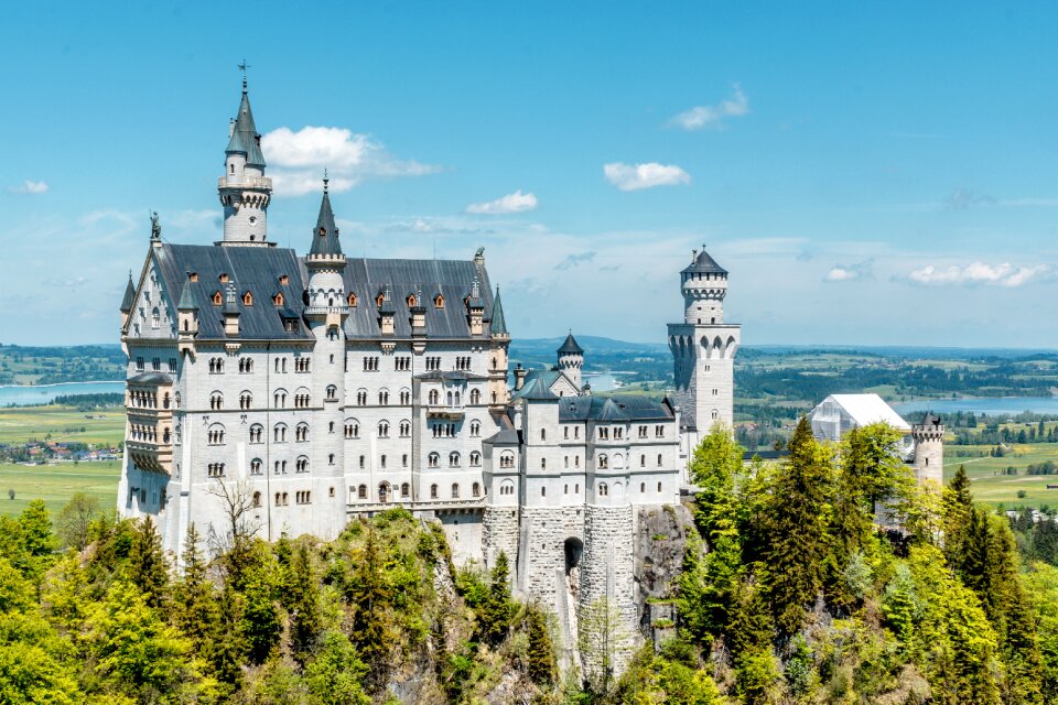 Palace sky neuschwanstein castle photo