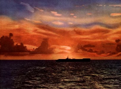 USS Belleau Wood (CVL-24) underway at sea, in 1945