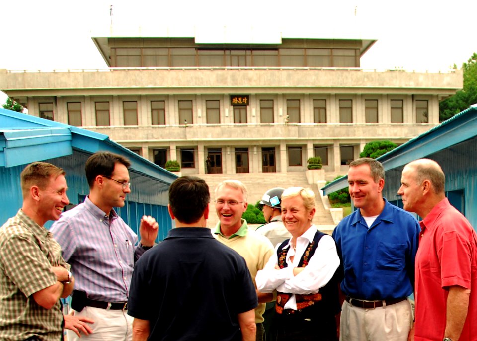 US Navy 090911-N-9573A-005 Seven Navy task force commanders from the western Pacific region tour the Demilitarized Zone after a weeklong commander's conference in the Republic of Korea