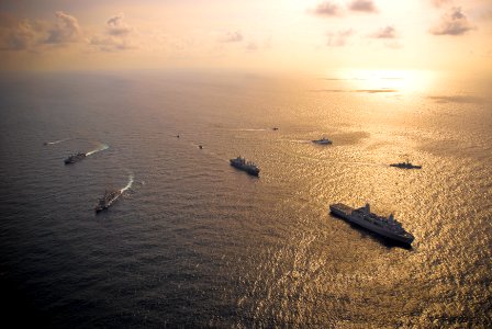 US Navy 090914-N-8590G-006 A multi-national naval forceunderway in formation as part of Fuerzas Aliadas PANAMAX 2009