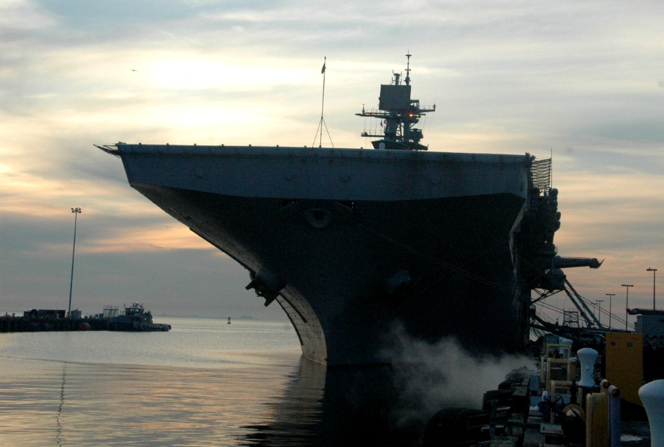 USS Bataan departs Naval Station Norfolk to provide Humanitarian Assistance-Disaster Response 100114-N-EO133-070