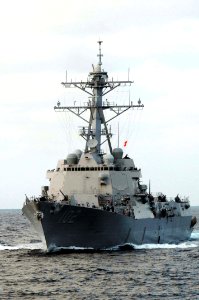 US Navy 090919-N-3038W-090 The guided-missile destroyer USS Sampson (DDG 102) conducts operations in the U.S. 5th Fleet area of responsibility