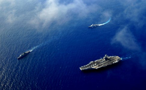 US Navy 090917-N-8907D-185 USS Harry S. Truman (CVN 75), BNS Liberal (F 43) from Brazil and HNLMS Van Speijk (F 828) photo