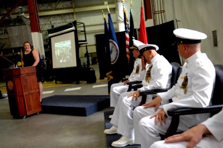 US Navy 091002-N-9818V-657 Mrs. Tiffany Dixon reads the traditional retirement passage