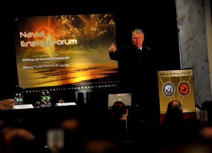 US Navy 091014-N-8273J-021 Chief of Naval Operations (CNO) Adm. Gary Roughead delivers remarks at the 2009 Naval Energy Forum