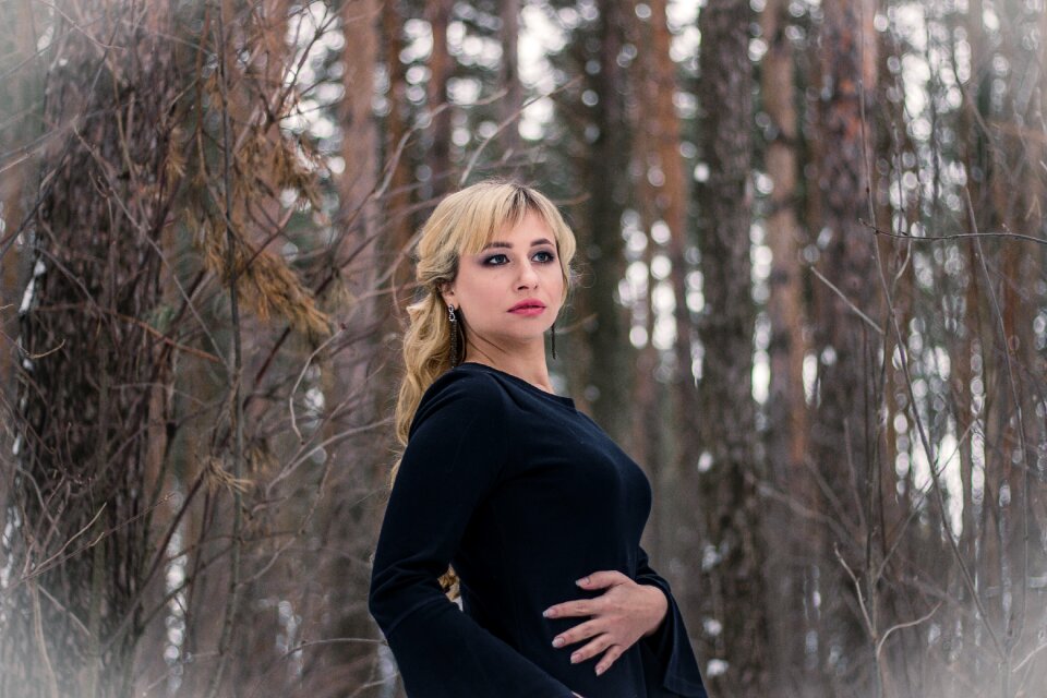 Winter view girl