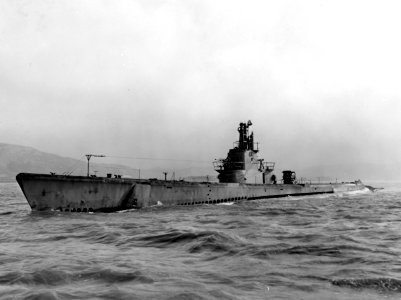 USS Barb (SS-220) underway in May 1945