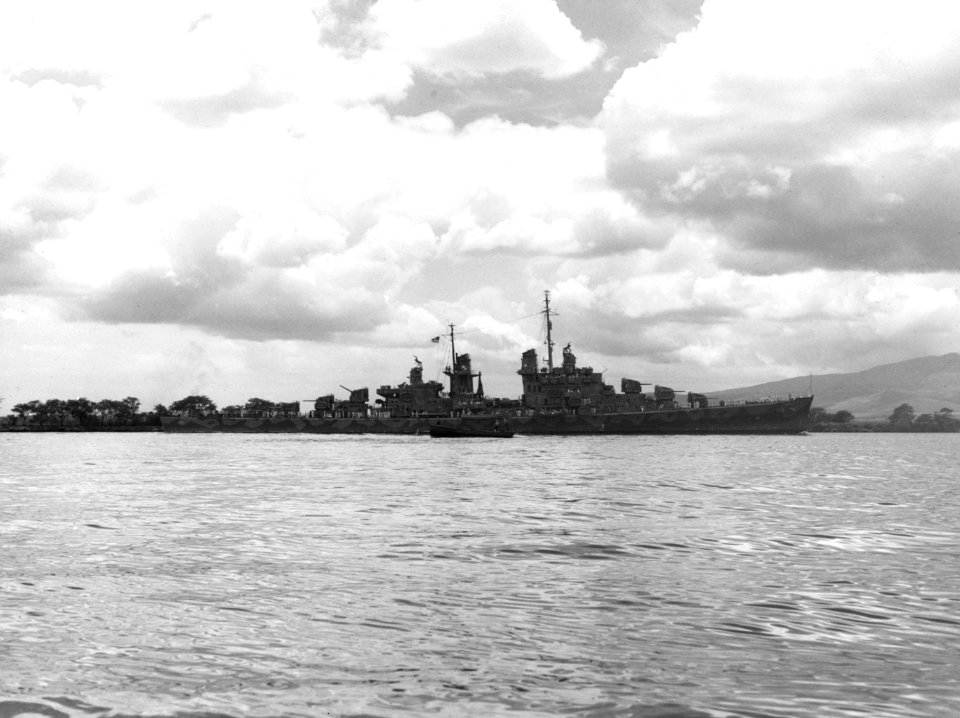 USS Atlanta (CL-51) at Pearl Harbor in May 1942