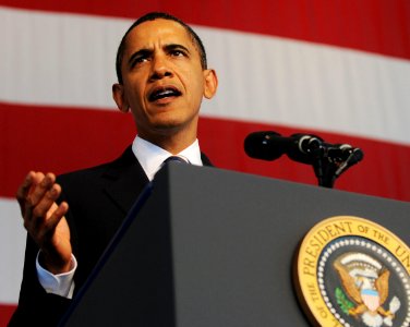 US Navy 091026-N-1522S-009 .S. President Barack Obama delivers remarks to about 3500 Sailors, Marines and other service members during a visit to Naval Air Station Jacksonville