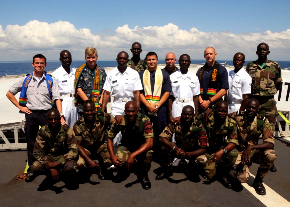 US Navy 091026-N-1429M-090 Maritime professionals from Ghana, Senegal and Sierra Leone pose for a group photo with their maritime law enforcement instructors