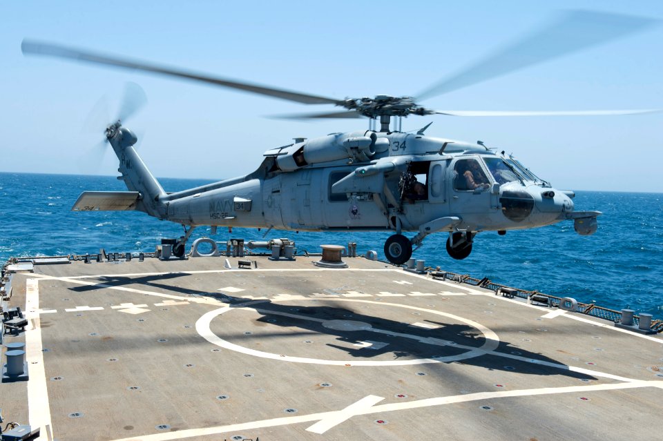 USS Arleigh Burke flight operations 140617-N-WD757-173